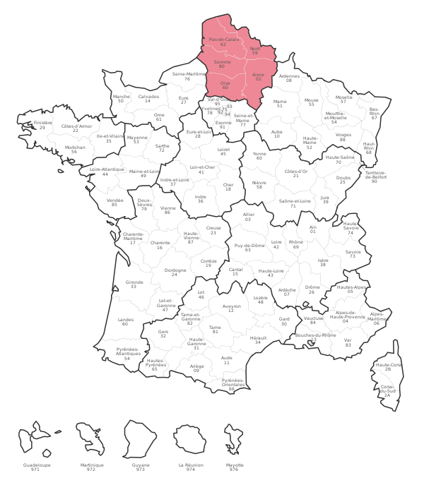 Délégation régionale : Hauts-de-France