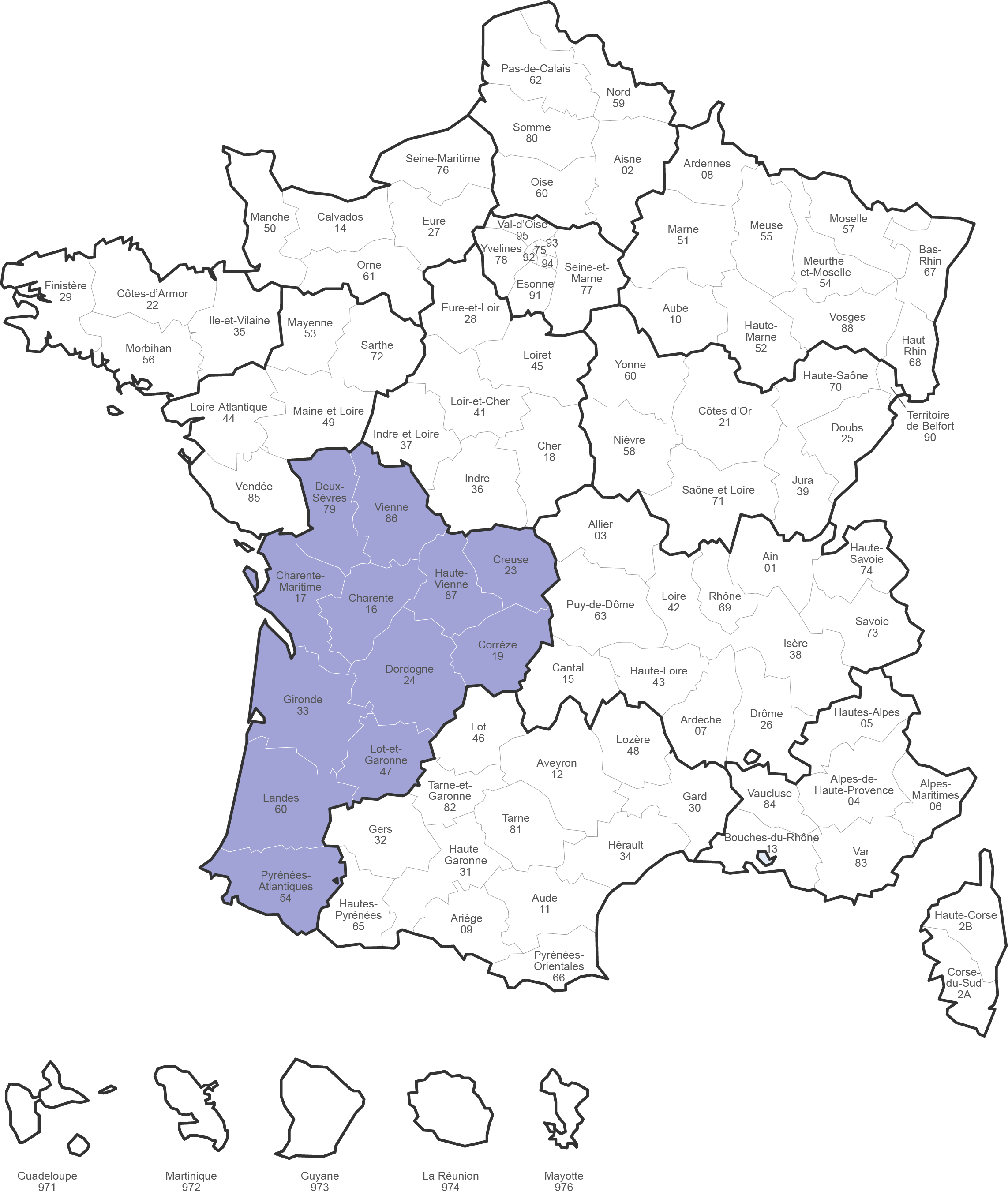 Délégation régionale : Nouvelle-Aquitaine