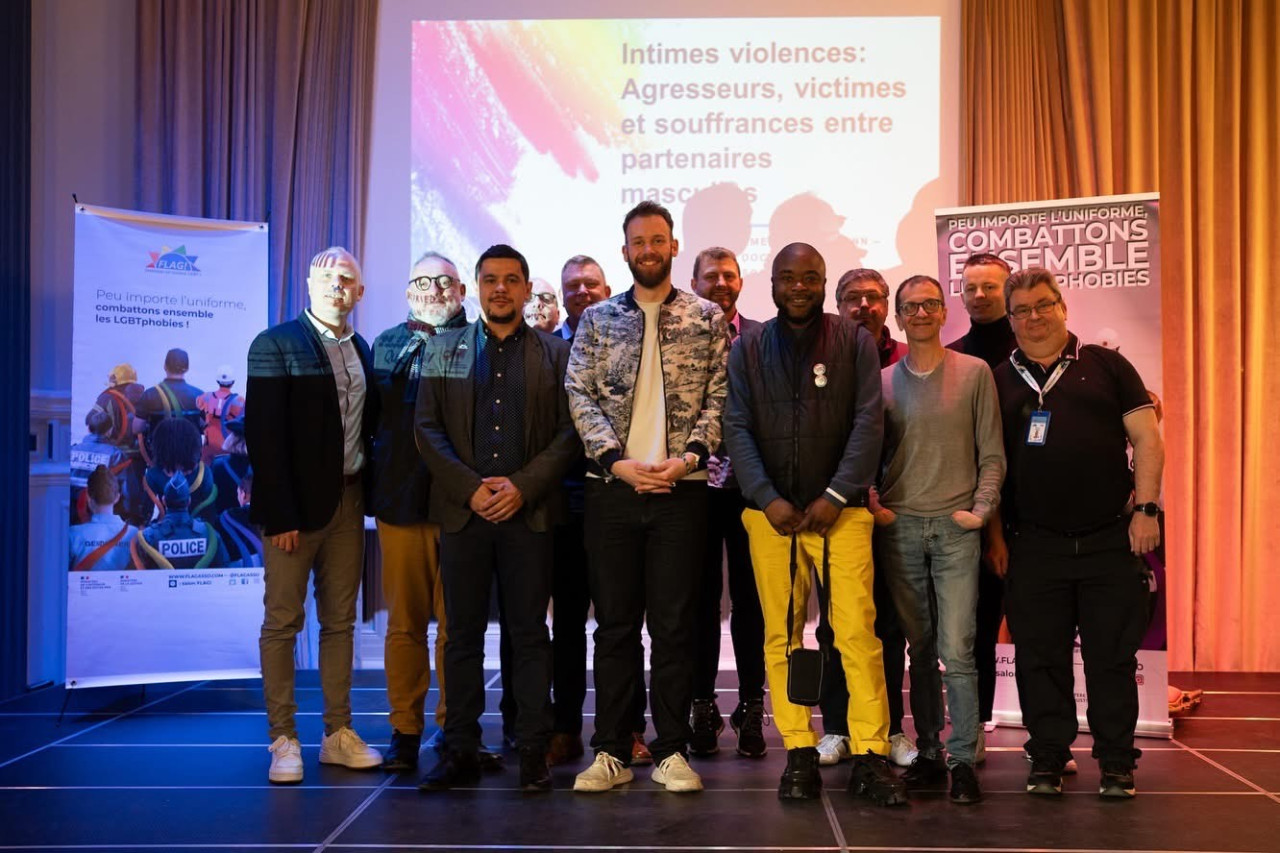 Conférence sur les violences conjugales chez les couples d 'hommes organisée par FLAG!
